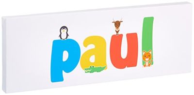 Little Helper PAUL1542-15DE - Stampa su tela personalizzata con nome, Paul, piccolo, 15 x 42 x 4 cm