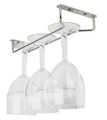 Beaumont Glass Rack Wall Mounted Hanger Chrome 254mm - Easy Installation, Space Saving CZ561