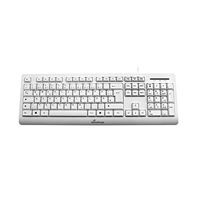 MediaRange Clavier Filaire QWERTZ, Blanc