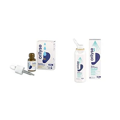 ORILYSE - Gouttes Auriculaires Orilyse Gouttes - Élimination de Bouchons de Cérumen - 20 ml & Spray Auriculaire à l’Eau de Mer Isotonique Orilyse Fast - Nettoyage des Oreilles Quotidien - 100 ml