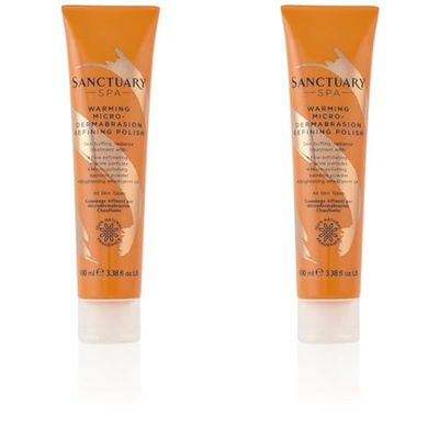 Sanctuary Spa Face Scrub, Warming Micro-Dermabrasion Polish, Exfoliator, 100 ml (Pack of 2)
