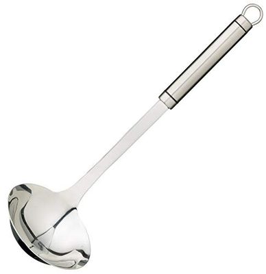 KitchenCraft Caço para sopa, aço para molho profissional de aço inoxidável, 33 cm (13 polegadas), prateado