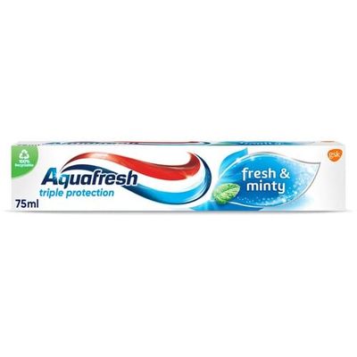 Aquafresh Toothpaste Triple Protection Fresh & Minty, 75 ml (Pack of 1)