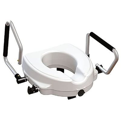 Identités Sollevatore WC Primo – 2 braccioli – Forma anatomica – Inclinazione Anteriore – Polietilene – 12,5 cm – Fissatore singolo su lunetta – Ciotola anatomica modellata