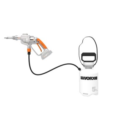 WORX - Pulvérisateur de Désinfection Hydroshot sans Fil 20V - Idéal pour Désinfecter des Surfaces - Livré avec Batterie, Chargeur, Lance Longue, Lance Courte, Réservoir 5L - WP651E