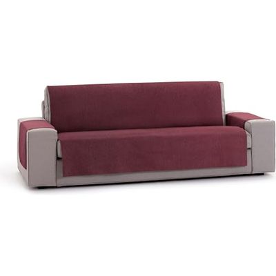 ECOMMERC3 | Funda Sofá 2 Plazas Fácil de Colocar con Gomas Elásticas para Ajuste Firme - Funda Sofá Burdeos Ideal para Proteger y Renovar Respaldo, Asiento y Brazos