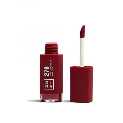 3INA MAKEUP - The Longwear Lipstick 270 - Rosso scuro - Rosetto Rosso scuro Chiaro con Acido per Nutrire le Labbra - Rossetto Opaco Lunga Durata Altamente Pigmentato - Vegan - Cruelty Free