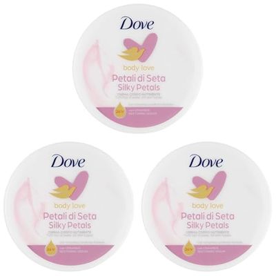 Dove Crema Corpo Petali di Seta per Tutti i Tipi di Pelle, 300ml (Confezione da 3)