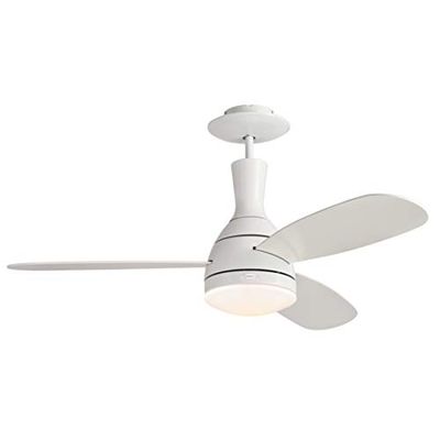 72598 Cumulus Plafondventilator voor gebruik binnenshuis, wit, 122 cm, verlichtingsset met opaalmelkglas