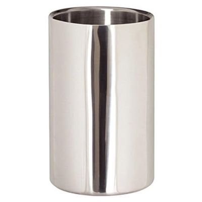 Olympia Rafraîchisseur double paroi en inox poli, isolation à double paroi, taille : 196 (H) x 120 (Ø) mm, convient aux bouteilles jusqu'à 105 mm de diamètre, DM118