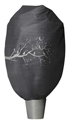 Windhager Winter Deko Fleece Cover Protect XXL, koudebescherming, vorstbescherming, tuinvlies, afdekvlies, vogelmotief, grootte XXL, 1,4 x 2 m, antraciet, 07399
