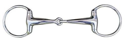 HKM 9872 olijfkopbit, gebit eenvoudig gebroken, massief roestvrij staal, 18 mm