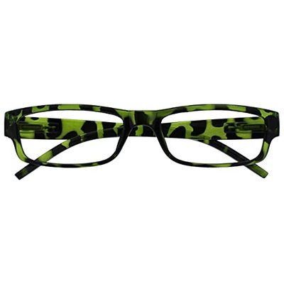 OPULIZE Ace Reading Glasses, Verde Carey, +3,50 Dioptrías Unisex