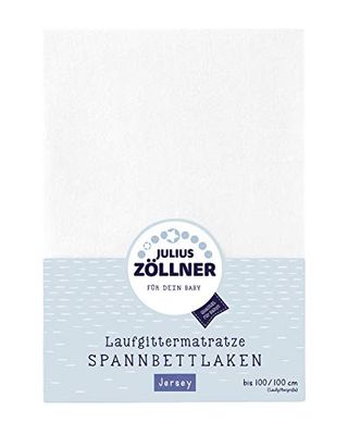 Julius Zöllner 8390347100 toalha de baixo ajustável, adequado para parques colchões 68 x 90, até 100 x 100 cm, branco, branco