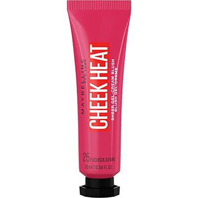 Maybelline New York Cheek Heat, Blush in Crema, Texture Leggera ed Effetto Naturale, 25 Fuchsia Spark, 10 ml