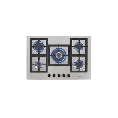 Teka | Plaque de gaz de 75 cm avec manettes avant au gaz butane | EFX 70.1 5G AI AL DR CI | Acier inoxydable | 9,1 x 75 x 51 cm