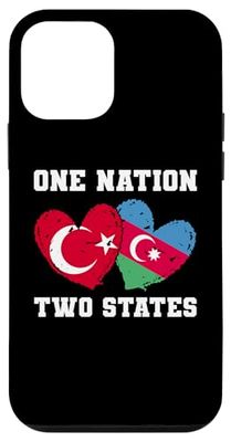 One Nation Two States Turkey Azerbaijan Heart Flag Case for iPhone 12 mini