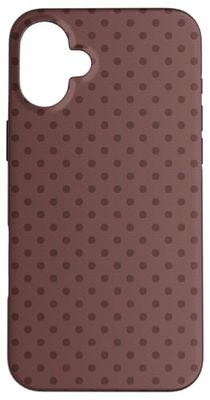 Classico, marrone, motivo a pois, boho a pois Custodia per iPhone 16 Plus