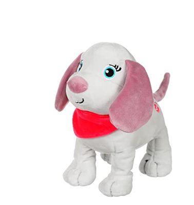 GIPSY Toys - Fun Puppies sonores Gris Foulard Rose - Peluche pour Enfant - 071625