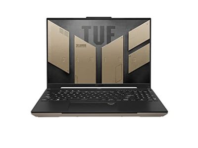 ASUS TUF A16-TUF617NS-N3058W Laptop Gamer Sandstorm 16" Full HD+ 165 Hz (AMD Ryzen 7 7735HS, AMD Radeon 7600S, 16G RAM, 512 GB PCIe SSD) Windows 11 francuska klawiatura z podświetleniem AZERTY