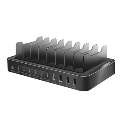 LogiLink PA0327 - USB-C laadstation met 4x USB-A & 6X USB-C, PD 3.0 (PowerDelivery) & QC 3.0 (QuickCharge), 120 W