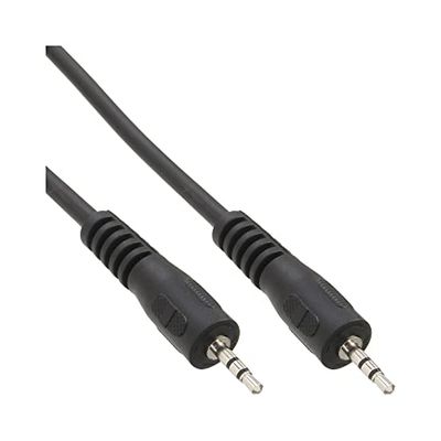 InLine klinkkabel, 2,5 mm kontakt till kontakt, stereo, svart 1 m svart