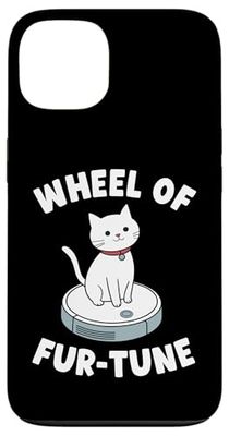 Wheel Of Fur-Tune Robot Vacuum Cleaner Funny Cat Case for iPhone 13