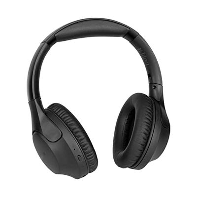 TechniSat STEREOMAN 3 BT – bezprzewodowe słuchawki Bluetooth (Bluetooth, Bass Boost, wbudowany akumulator, wbudowany mikrofon, regulowana długość słuchawek, wyściełane, sterowanie muzyką), czarne