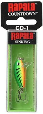 Rapala 0.3, Artificial Spinning Countdown Bait Simulation for Freshwater Fishing Wood Balsa-depth Swimming 0.3-0.9m-2.5cm/2.8g-Made in Estonia-Firetiger Unisex-Adult, Taille