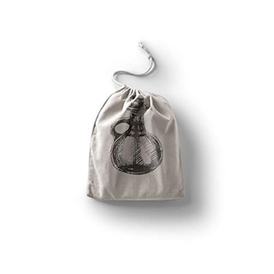 Bonamaison Imprimé Sacs de Coton avec Cordon, Sac D'Épicerie, Sac À Provisions, Réutilisables, Écologique, Pliable, Taille: 20x30 Cm