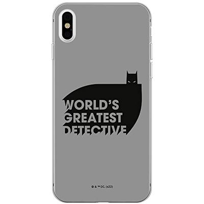 ERT GROUP mobiltelefonfodral för Iphone XS Max originalt och officiellt licensierat DC mönster Batman 051 optimalt anpassad till formen på mobiltelefonen, fodral tillverkad av TPU-plast