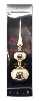 Thüringer Glasdesign Doble Punta 31cm Cristal Miel/Oro Claro
