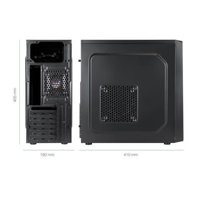 Caja Semitorre ATX USB 3.0, Soporte para múltiples Tarjetas gráficas, ventilación optimizada, Ideal para Gaming y Uso Multimedia.