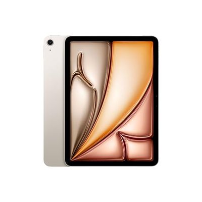 Apple iPad Air 11" (M2): Liquid Retina-display, 512 GB, Landscape 12‑MP camera aan de voorkant/12‑MP camera aan de achterkant, wifi 6E, Touch ID, batterij voor een hele dag – Sterrenlicht
