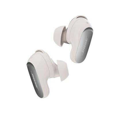 Bose Nyhet QuietComfort Ultra Bluetooth öronsnäckor (2:a generationens), trådlösa, brusreducerande öronsnäckor, upp till sex timmars batteritid, IPX4-certifiering, uppslukande ljud, djup bas, Vit rök