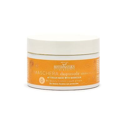 Maternatura, Masque Après-Soleil à la Maracuja, Restaure l'Hydratation et l'Élasticité des Cheveux après l'Exposition au Soleil, Routine Beauté pour les Cheveux à la Mer, Certifié Bio, Made in Italy - 200 ml