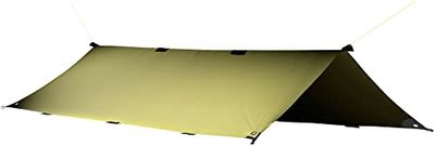 Tatonka Tarp 4 Simple (285 x 400 cm) – lätt, rivtålig, vattentät – med förstärkta hörnpunkter, hällor och öljetter – Inkluderar spännlinne och packpåse