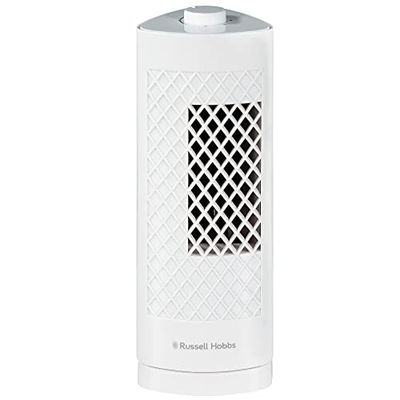 Russell Hobbs RHTF1321 Mini-torenventilator, licht, 33 cm, draagbaar, 3 snelheden, 75° zwenkhoek, krachtige luchtstroom, stil in gebruik, wit