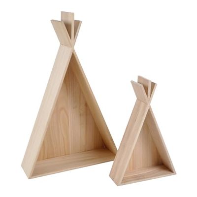 Homéa - Juego de 2 estantes Tipi para Decorar 18,5 x 29,3 cm/30 x 46 cm