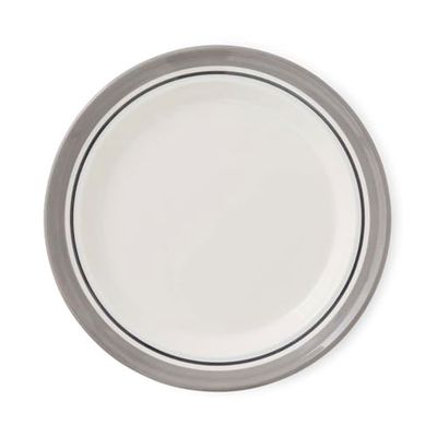Potter's Stripe Set of 4 Dinner Plates, Grey