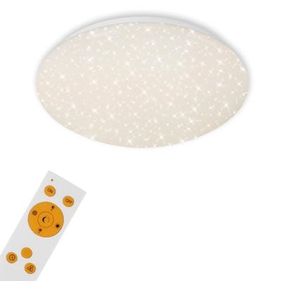 Briloner LED regulável, remoto, controlo de temperatura de cor, luz de teto 15 watts, 1300 lúmens, 29,3 cm de diâmetro, branco, W