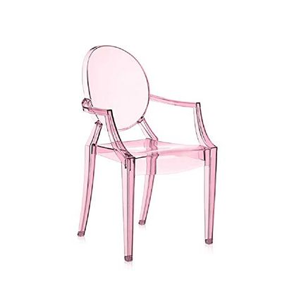 Kartell Lou Ghost Cadeira, rosa, 39 x 37 x 63 cm