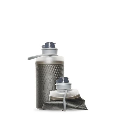 HydraPak Flux - Borraccia Pieghevole da Zaino (750 ml) - Senza BPA, Ultraleggera, Tappo a Vite Antisversamento - Grigio Mammut