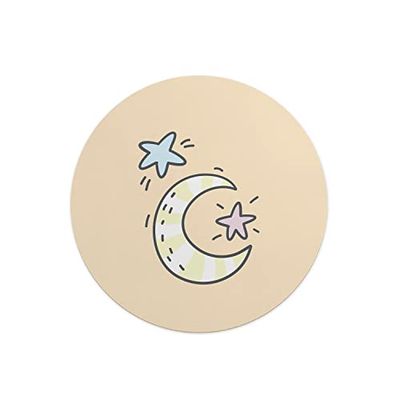 Questo Casa, Ronde digitaal bedrukte muismat, antislip onderkant, voor kantoor en thuis, diameter: 22 cm
