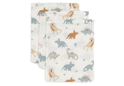 Jollein 536-848-67100 washandjes set van 3 Dino - Roarsome (15x20 cm)
