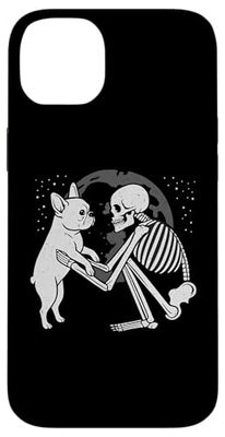 French Bulldog Skeleton Moon Halloween Dog Lover Case for iPhone 14 Plus