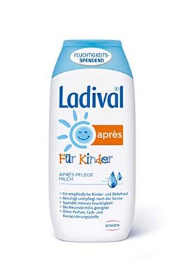 Ladival Dziecięcy balsam Après – bezzapachowy balsam do skóry dziecka – intensywnie pielęgnujący i chłodzący – bez barwników i konserwantów – 200 ml