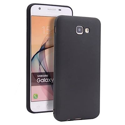Samsung Galaxy J7 Prime Ultra cienkie etui, [ochrona przed uderzeniami i upadkami] Miękka i elegancka obudowa z TPU, cienka, matowa obudowa na telefon do Samsung Galaxy J7 Prime - Czarny