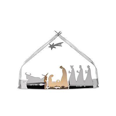Alessi BM09 Bark Crib spjälsäng, rostfritt stål 18/10, gyllene stål