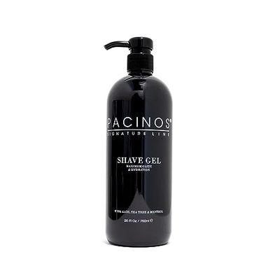 Pacinos Shave Gel - Cooling Menthol, Aloë & Tea Tree - Voorkomt irritatie en hydrateert de huid - Maximale glide voor een glad scheren